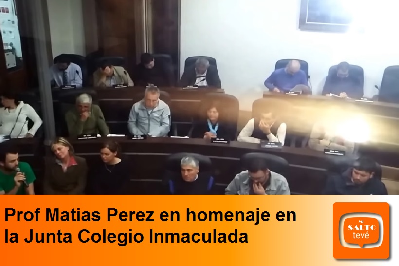 Prof Matias Perez en homenaje en la Junta Colegio Inmaculada