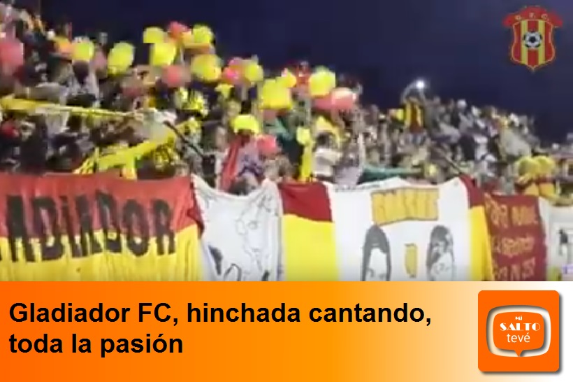 Gladiador FC, hinchada cantando, toda la pasión