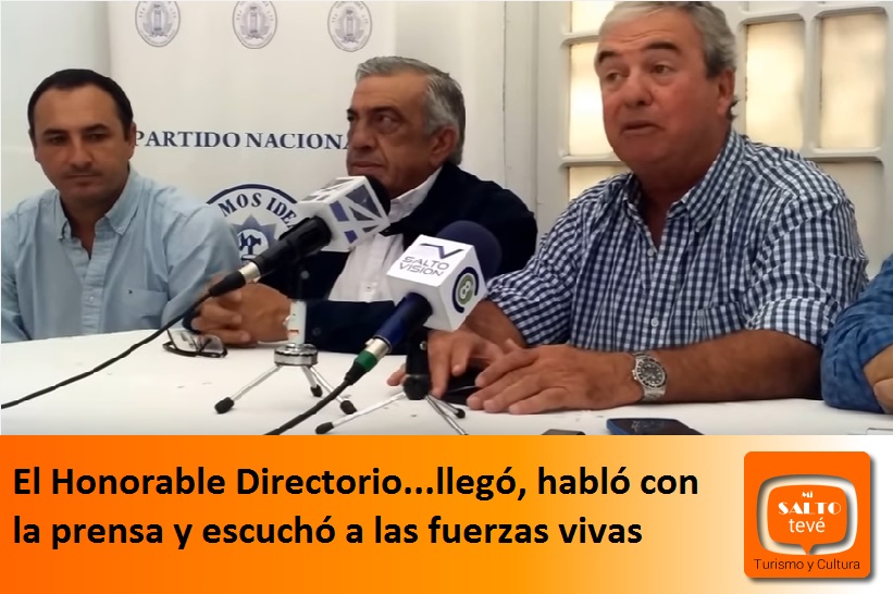 El Honorable Directorio… llegó, habló con la prensa y escuchó a las fuerzas vivas