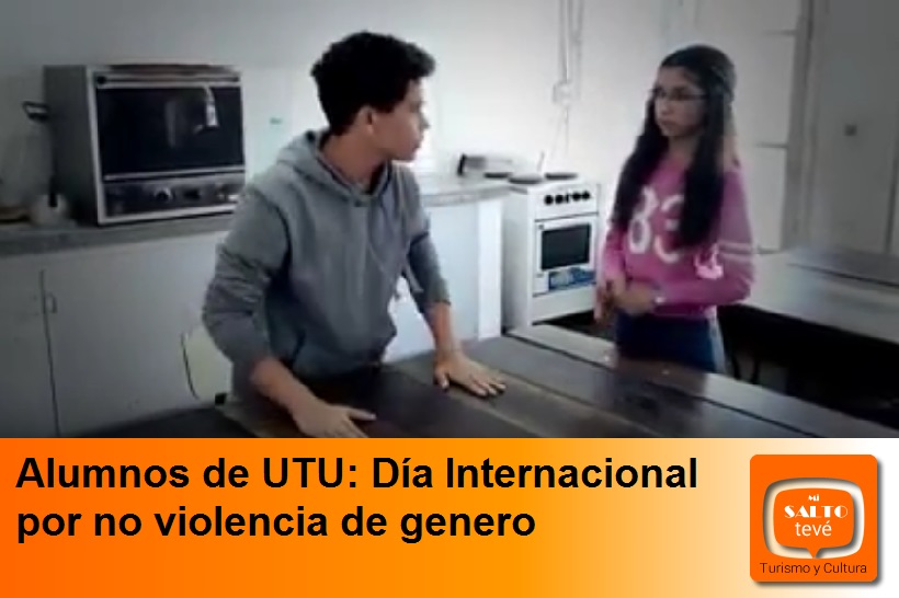 Alumnos de UTU: Día Internacional por no violencia de genero