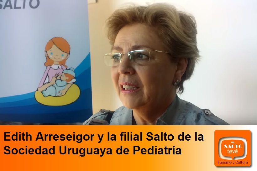 Edith Arreseigor y la filial Salto de la Sociedad Uruguaya de Pediatría