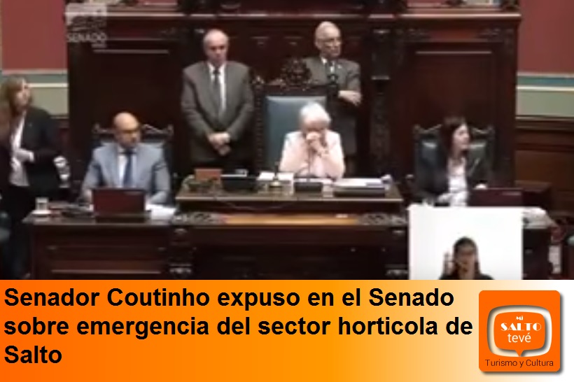 Senador Coutinho expuso en el Senado sobre emergencia del sector horticola de Salto