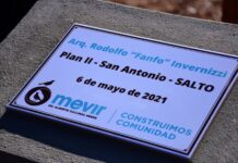 Núcleo de viviendas de Mevir de San Antonio lleva el nombre del Arq. Roberto Invernizzi