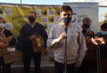 Intendente, Lima, propuso pasar del comodato a la propiedad del local de la Asoc. Down de Salto.