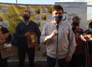 Intendente, Lima, propuso pasar del comodato a la propiedad del local de la Asoc. Down de Salto.