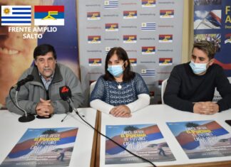 Conferencia de prensa de Mesa del FA de Salto por el Día de los Comité de Base…..