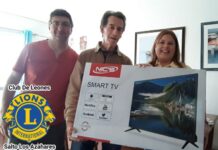 Club de Leones Salto los Azahares hizo entregas de los premios del Primer Sorteo para socios adherentes