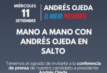 Andrés Ojeda propone este miércoles un «Mano a Mano» en Salto