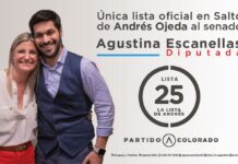 La 25 Única lista oficial en Salto de Andrés Ojeda al Senado