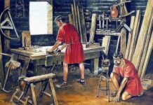 El término «carpintero» proviene del latín «carpentum»