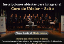 Se encuentran abiertas las inscripciones para integrar el Coro Udelar Salto