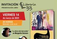 Librería 33 presenta libro «La altura del derrumbe» de Margarita Heizen