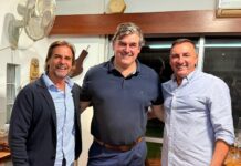 La visita de Lacalle Pou en Salto: Pesca en el río Uruguay y asado con Albisu y amigos