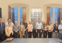 Reunión del Centro Comercial con el Intendente Dr. Carlos Albisu