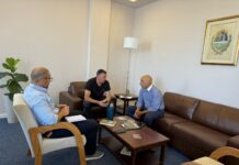 Albisu recibió a representantes de Salto Shopping para dialogar sobre proyectos futuros