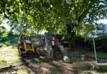 Se puso en marcha el plan de mejoras para la Costanera Norte al inicio de calle 8 de Octubre, acordado en 2025