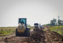 Rehabilitación vial en el interior del departamento