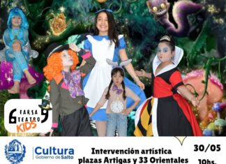 Farsa Teatro Kids realizará una intervención artística en las plazas Artigas y Treinta y Tres Orientales