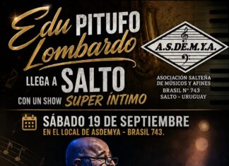 Edu «Pitufo» Lombardo llega a Salto con doble propuesta artística