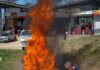Central Hortícola del Norte realizó un simulacro de incendio junto al Cuerpo de Bomberos